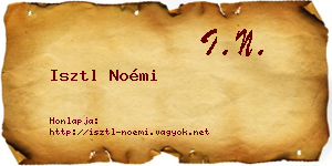 Isztl Noémi névjegykártya